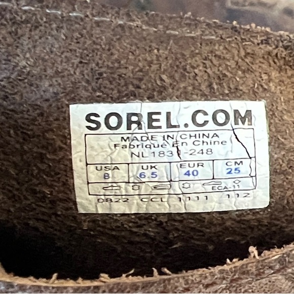 Sorel Ella sandals in brown Croc leather - Picture 8 of 10